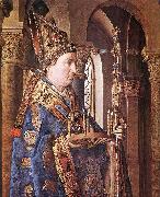 EYCK, Jan van The Madonna with Canon van der Paele (detail) sd Spain oil painting artist